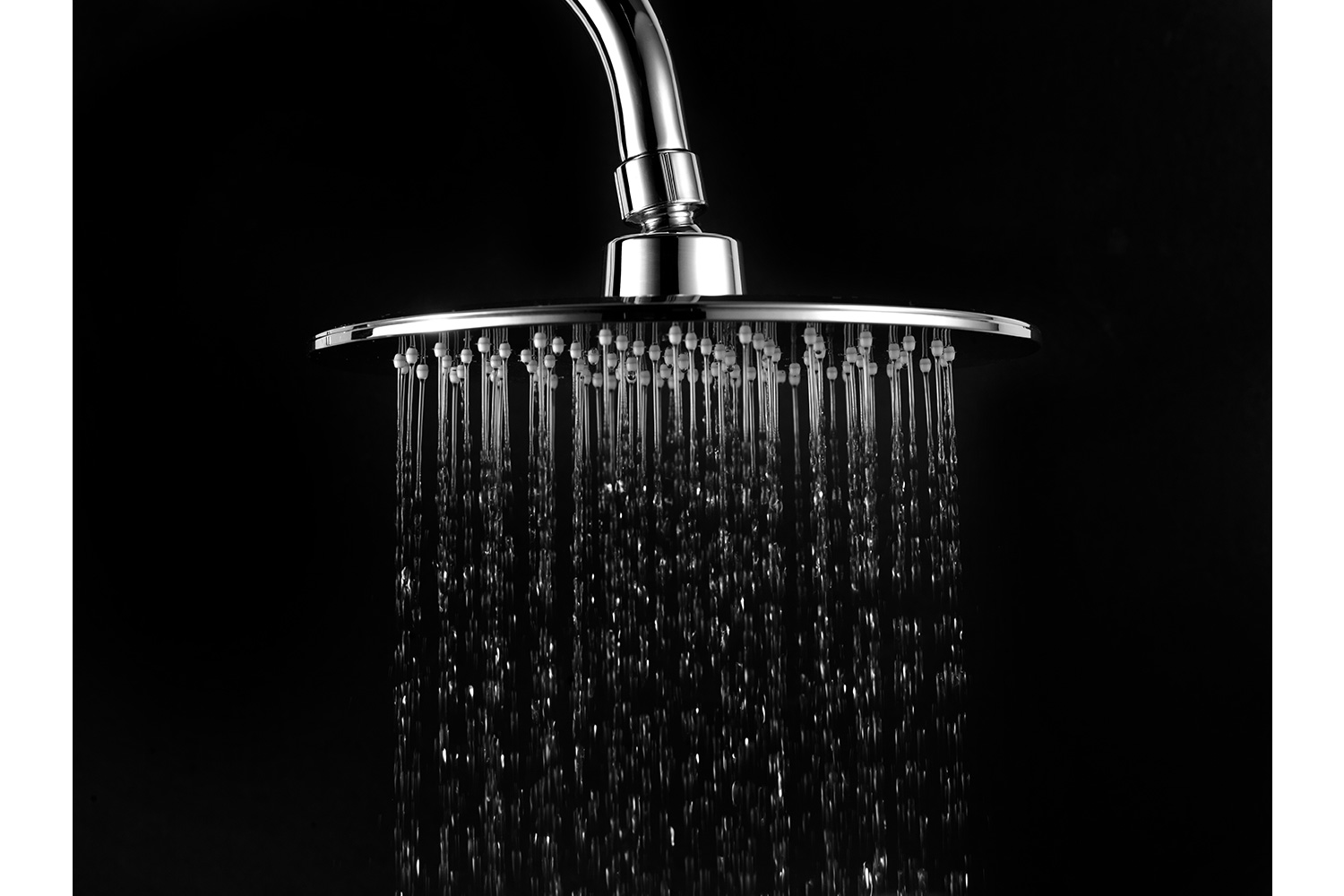 Crystal Electric Water Heater Rainshower No Pump Black