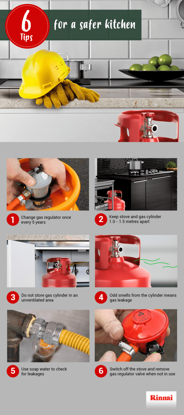 Gas Safety Tips in the Kitchen (Infographic) Rinnai Malaysia
